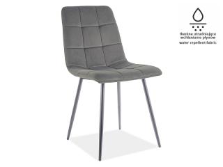 Signal Jedálenská stolička MILA MATT VELVET 85 čierna konštrukcia / šedá