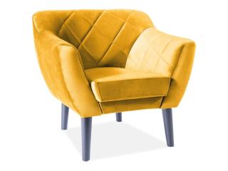 Signal KARO 1 VELVET CURRY jedálenská stolička BLUVEL 68 / WENGE