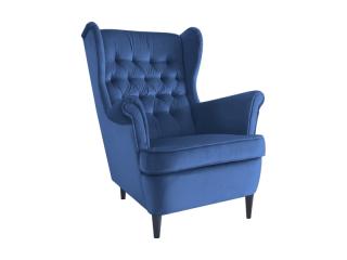 Signal Kreslo HARRY VELVET, NAVY BLUE BLUVEL 86 / WENGE