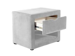 Signal Nočný stolík ET-001 VELVET SV. ŠEDÁ BLUVEL 03