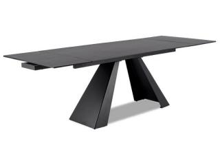 Signal Stôl SALVADORE CERAMIC šedá MARMUR/čierny matný (160-240)X90