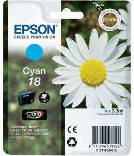 Atramentová kazeta Epson T1802, (18) cyan
