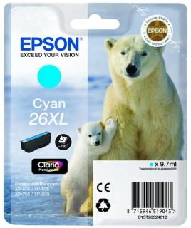 Atramentová kazeta Epson T2632, 26XL cyan