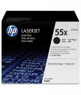 Toner HP CE255XD black (HP 55X), dualpack