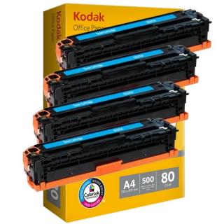 Toner Vision Tech HP CE321A cyan kompatibil 4x + papier