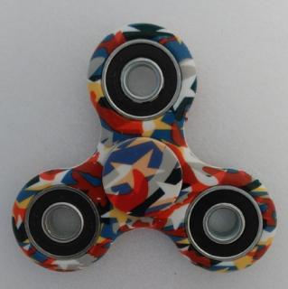 Fidget Spinner fŕkaný červeno-modrý