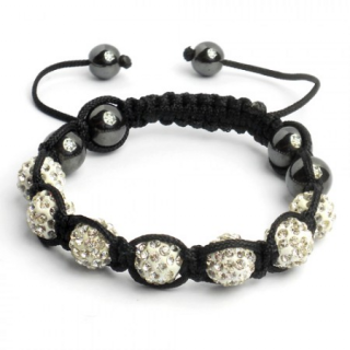 Shamballa náramok biely