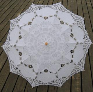 Svadobný krajkový dáždnik (na objednavku, dodanie cca 4 tydny)