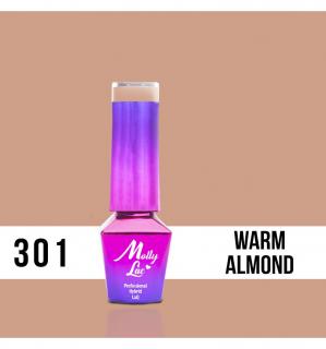 301. MOLLY LAC gél lak - Warm Almond 5ml