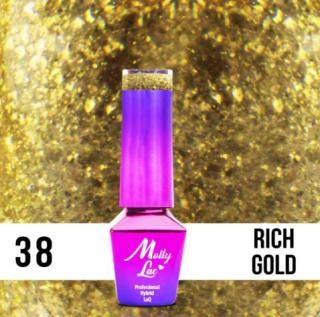 GEL LAK Molly Lac QUEENS OF LIFE - RICH GOLD 5ml Nr 38