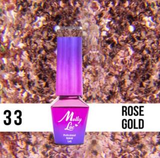 GEL LAK Molly Lac QUEENS OF LIFE - ROSE GOLD 5ml Nr 33