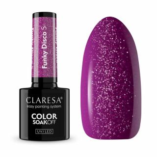 Gél lak na nechty CLARESA Funky Disco 5 - Violet Vinyl