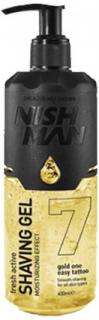 Nishman 07 Gold luxusný gél na holenie 400 ml