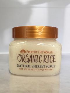 Prírodný ryžový telový peeling "Sherbet Scrub" – 600 g
