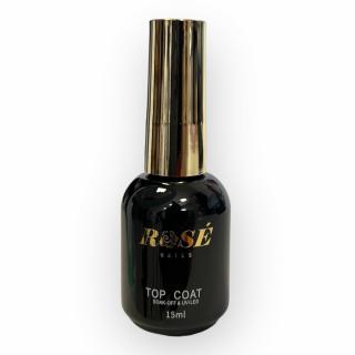 ROSÉ NAILS Top Coat Gel Polish - Žiarivý záver pre gélové nechty 15ml