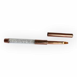 Štetec na Ombre s kryštálikmi Rose Gold 2