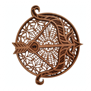 Drevená dekorácia Znamenie zverokruhu - Strelec / Sagittarius