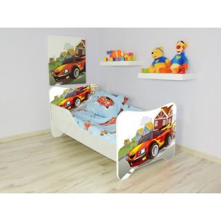 Detská posteľ s obrázkom 140x70 - Auto (Detská posteľ Auto 140x70 bez úložného priestoru)