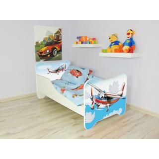 Detská posteľ s obrázkom 140x70 - Lietadlo (Detská posteľ Lietadlo 140x70 bez úložného priestoru)