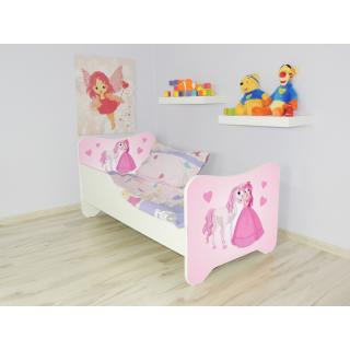 Detská posteľ s obrázkom 140x70 - Princezná (Detská posteľ Princezná 140x70 bez úložného priestoru)