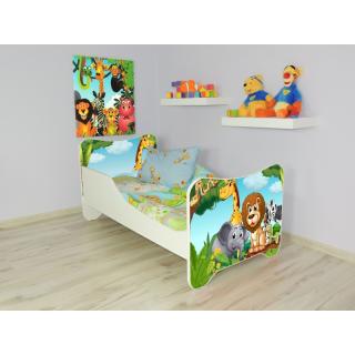 Detská posteľ s obrázkom 160x80 - Afrika (Detská posteľ Afrika 160x80 bez úložného priestoru)