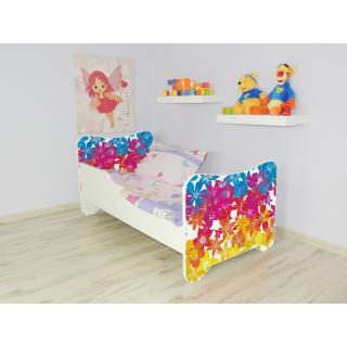 Detská posteľ s obrázkom 160x80 - Kvety (Detská posteľ Kvety 160x80 bez úložného priestoru)