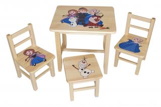 Detský Stôl so stoličkami Ľadové kráľovstvo (stôl + 3 stoličky)