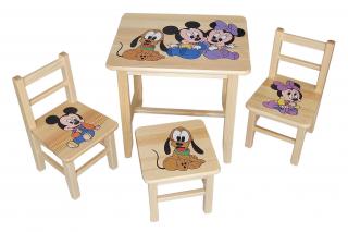 Detský stôl so stoličkami mickey (Výber z piatich vzorov)