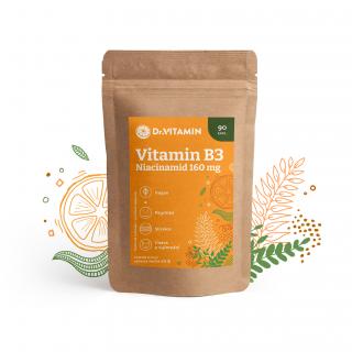 Vitamin B3 niacinamid 160 mg - 90 kaps.