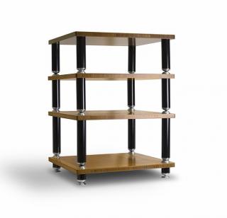 Hifi stolík NORSTONE STABBL (bambus) (Luxusný Hifi stolík s obrovskou nosnosťou až 200kg. Veľmi precízne a moderné prevedenie z kvalitných materiálov. Stolík ponúkame ako čierny s čiernym sklom, alebo s policami z bambusu)