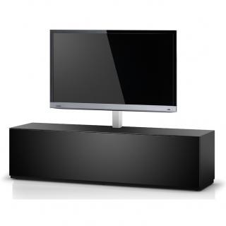 Luxusný TV stolík SN-STA161 (čierny) (Luxusný Tv stolík vhodný pre veľký počet AV komponentov. Vhodný pre TV do 65", nosnosť stolíka celkovo 150kg)