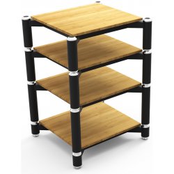 NORSTONE SPIDER COMPLET 4 - (bambus) (Luxusný komplet 4 dielov modulárneho systému Hifi stolíku v tej najvyššej kvalite. Drevo 15mm, nosnosť stolíka 200kg)