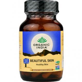 Organic India Beautiful Skin 60 kapsúl – zdravá pokožka, akné, očista pečene