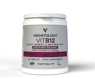 Vegetology Vitamín B12 1000µg (Cyanocobalamin) s postupným uvoľňovaním 60 tabliet