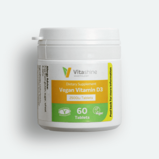 Vegetology Vitashine vitamín D3 v tabletách 2500iu 60 tabliet