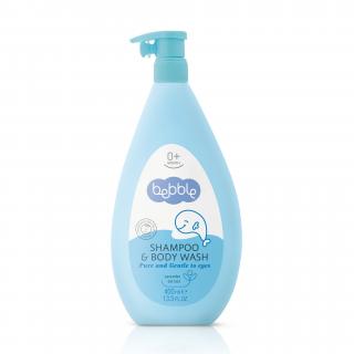 Detský šampón a umývací gél s levanduľou Bebble, 400 ml