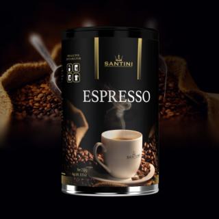 Santini espresso - zrnková káva 250 g, plech Etiketa: Klasická
