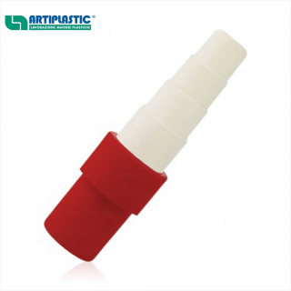 18 mm Červená redukovaná spojka na kondenzné potrubie alebo hadicu Artiplastic