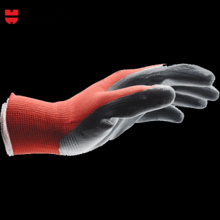 Ochranné rukavice, červený nitril, Red Line 9 Wurth