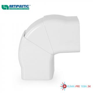 PVC Ploché koleno (nastaviteľné) regulovateľné 80x60 Artiplastic 0822PR-W