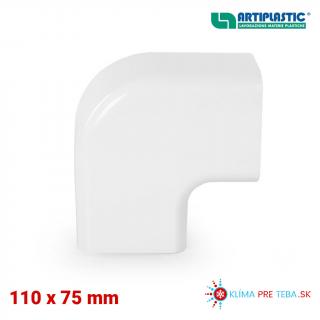 PVC Ploché koleno (roh) Artiplastic 12 1207CP k žľabu 110x75mm