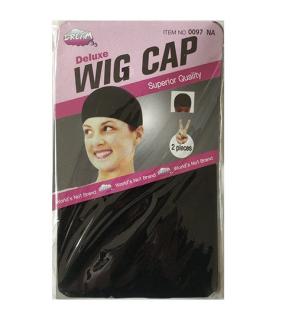WIG CAP parochňová čiapka 2 ks - Čierna (Parochňová čiapka čierna 2 ks v balení)