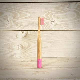 Bambusová zubná kefka pre deti - Pantai Merah Pink