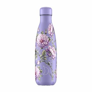 Nerezová fľaška Chilly's - Floral - Violet Roses