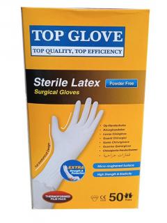 Chirurgické latexové rukavice bezpúdrové sterilné Veľkosť: 6