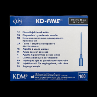 Injekčné ihly KDM jednorázové 100 ks Rozmer ihly: 0,5 x 16 mm oranžová
