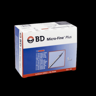 Inzulínové striekačky BD Micro – Fine™ Plus 100 ks Rozmer ihly: 0,3 ml U-100, 30G x 8 mm