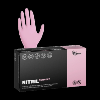 Nitrilové rukavice COMFORT 100 ks ružové Veľkosť: L