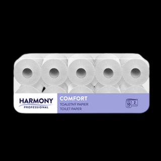 Toaletný papier Harmony Professional 2 vrstvový biely 200 útržkov 10 ks