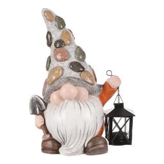 Trpaslík keramický s lucernou, 34cm